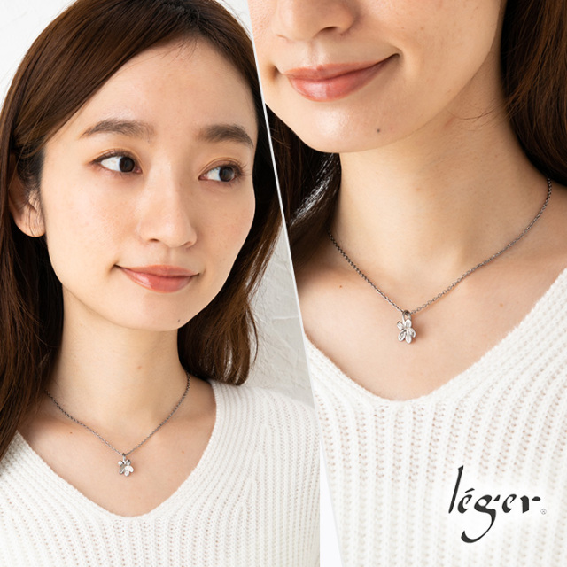 純チタン ペンダントトップ すみれ｜leger レジエ T286