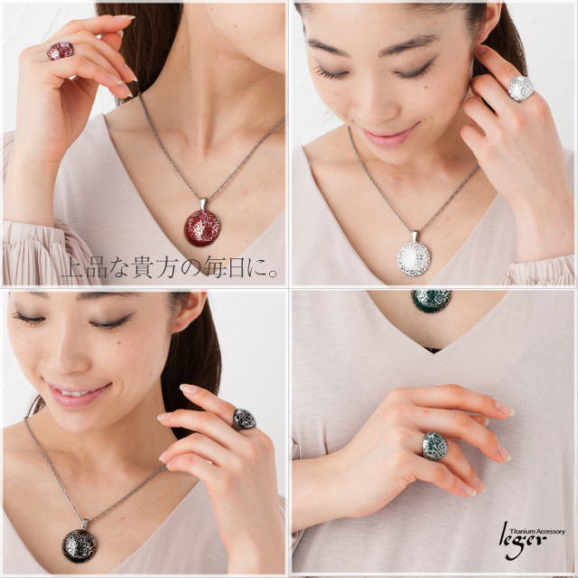 【チタンアクセサリー　レジエ】リング　花玉