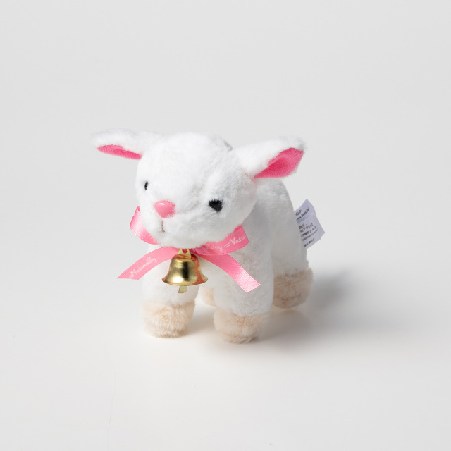 ヤギぬいぐるみ_ピンクリボン