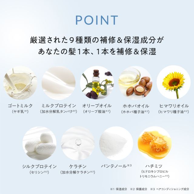 ダブルモイスチャーヘアシャンプーゴートミルク750ml｜Leivy
