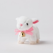 ヤギぬいぐるみ_ピンクリボン