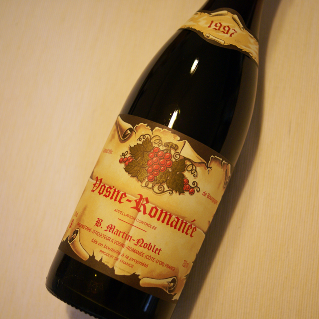 ドメーヌ・ベルナール・マルタン・ノブレ　ヴォーヌ・ロマネ　1997年