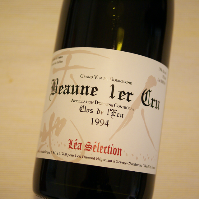 ルー・デュモン　レア・セレクション　ボーヌ　1er Cru　クロ・ド・レキュ　ルージュ　1994年（一級畑）