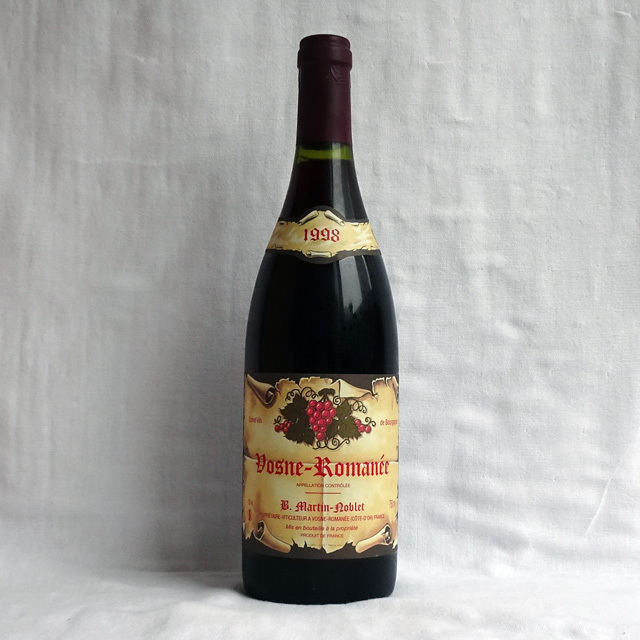 ドメーヌ・ベルナール・マルタン・ノブレ　ヴォーヌ・ロマネ　1998年