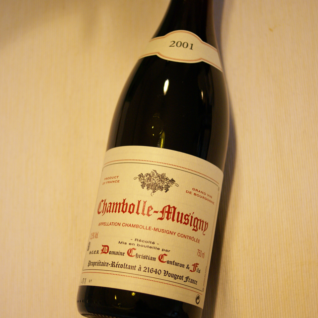 ドメーヌ・クリスチャン・コンフュロン　シャンボール・ミュジニー　2001年