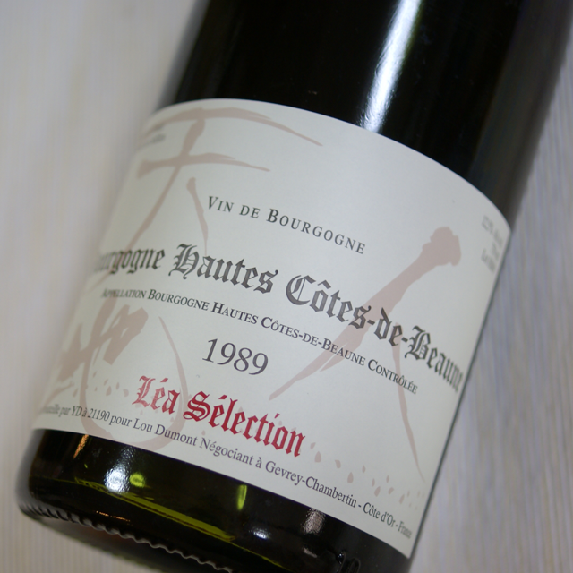 ルー・デュモン　レア・セレクション　オート・コート・ド・ボーヌ　ルージュ　1989年