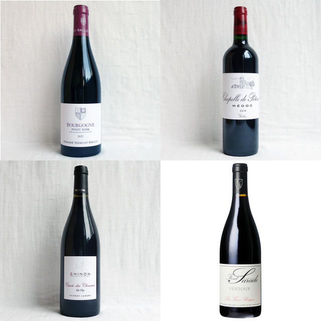 フランス人気産地　赤ワイン4本セット