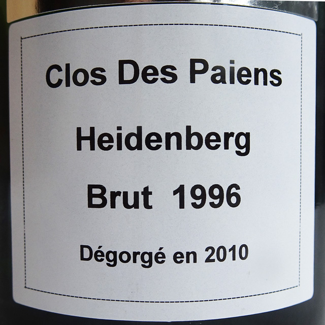 セピ・ランドマン　クレマン・ダルザス　ブリュット　1996年 (Clos Des Paiens Heidenberg)