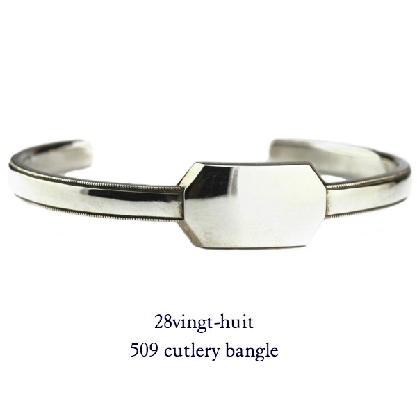 28vingt-huit 509 カトラリー バングル メンズ シルバー,ヴァンユィット Cutlery Bangle Silver Mens