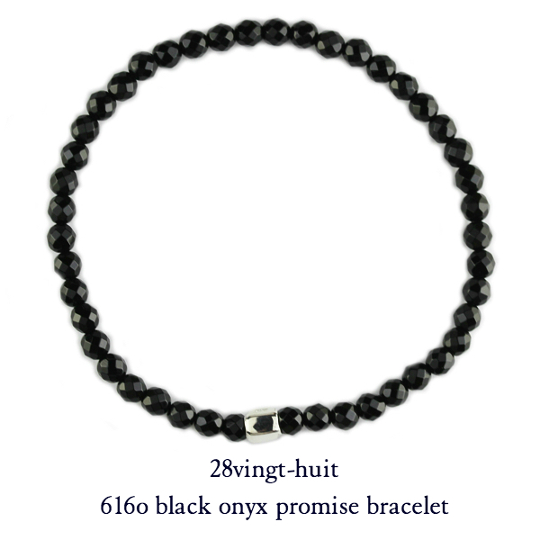 28vingt-huit 616o ブラック オニキス ブレスレット オペロン シルバー メンズ,ヴァンユイット Black Onyx Bracelet Silver925 mens