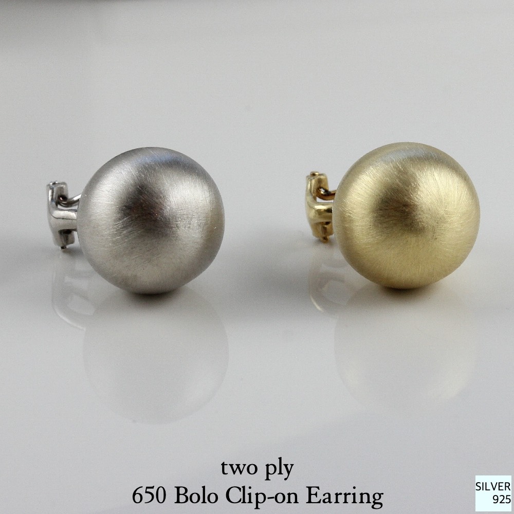 トゥー プライ 650 ボーロ クリップ イヤリング シルバー925 片耳,two ply Bolo Clip-on Earring Silver925