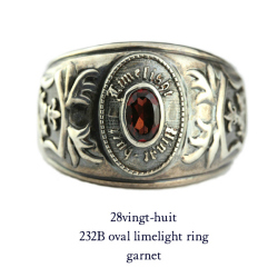 28vingt-huit 232b オーバル カレッジ リング ガーネット メンズ シルバー,ヴァンユィット oval limelight ring Garnet Silver Mens