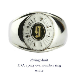 28vingt-huit 317a ラウンド カレッジ ナンバー リング メンズ シルバー,ヴァンユィット number ring Silver Mens