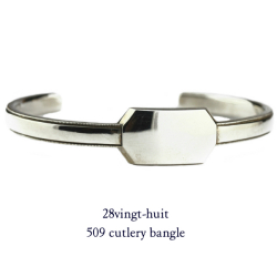 28vingt-huit 509 カトラリー バングル メンズ シルバー,ヴァンユィット Cutlery Bangle Silver Mens