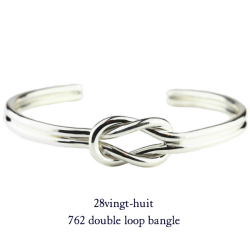 28vingt-huit 762 ダブル ループ バングル メンズ シルバー,ヴァンユィット Double Loop Bangle Silver Mens
