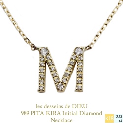 レデッサンドゥデュー 989 ピタキラ イニシャル ダイヤモンド ネックレス 18金,les desseins de DIEU Initial Diamond Necklace K18