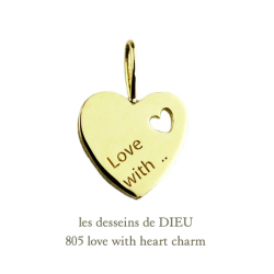 les desseins de DIEU 805 Love With Heart charm ラブ ウィズ ハート チャーム レデッサンドゥデュー