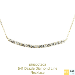 ピナコテーカ 641 ダズル ダイヤモンド ライン バー ネックレス 0.26ct 18金,pinacoteca Dazzle Diamond Line Necklace K18