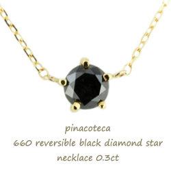 ピナコテーカ 660 ブラック 一粒ダイヤモンド スター 華奢ネックレス 18金,pinacoteca Black Diamond Star Necklace 0.3ct K18