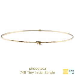 ピナコテーカ 748 タイニー イニシャル バングル 18金,pinacoteca Tiny Initial Bangle K18