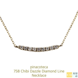 ピナコテーカ 758 チビ ダズル ダイヤモンド ライン ネックレス 18金 ,pinacoteca Chibi Dazzle Diamond Line Necklace K18