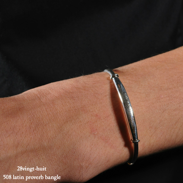 28vingt-huit 508 Latin Proverb Bangle Silver925/ヴァン