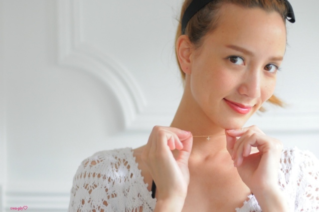 two ply 192 Greek Cross Diamond Necklace K18YG/トゥー プライ