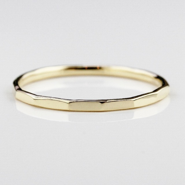 トゥー プライ 543 ハンマー ツチメ リング 18金/two ply Hammered