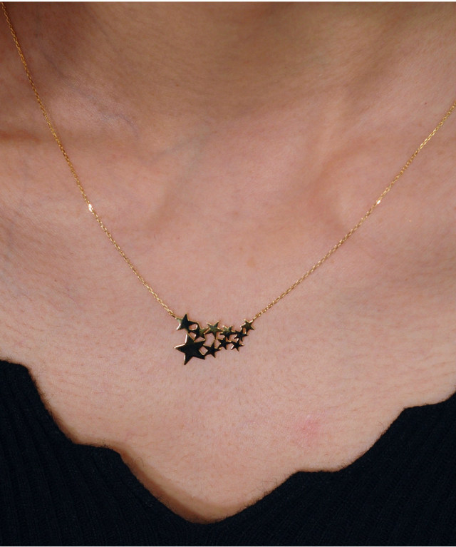 two ply 590 Galaxy Star Necklace K18YG/トゥー プライ ギャラクシー