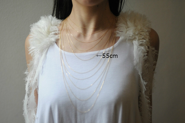 les desseins de DIEU Necklace 55cm Chain 0.23 K18YG(レ デッサン ドゥ デュー ネックレス  チェーン 幅 約0.8ミリ 55センチ)