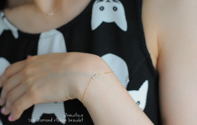 pinacoteca 587 Diamond Ribbon Bracelet K18YG/ピナコテーカ