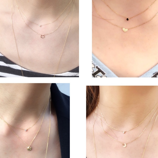 レデッサンドゥデュー61 6本爪 一粒ダイヤモンド ネックレス 18金/les  