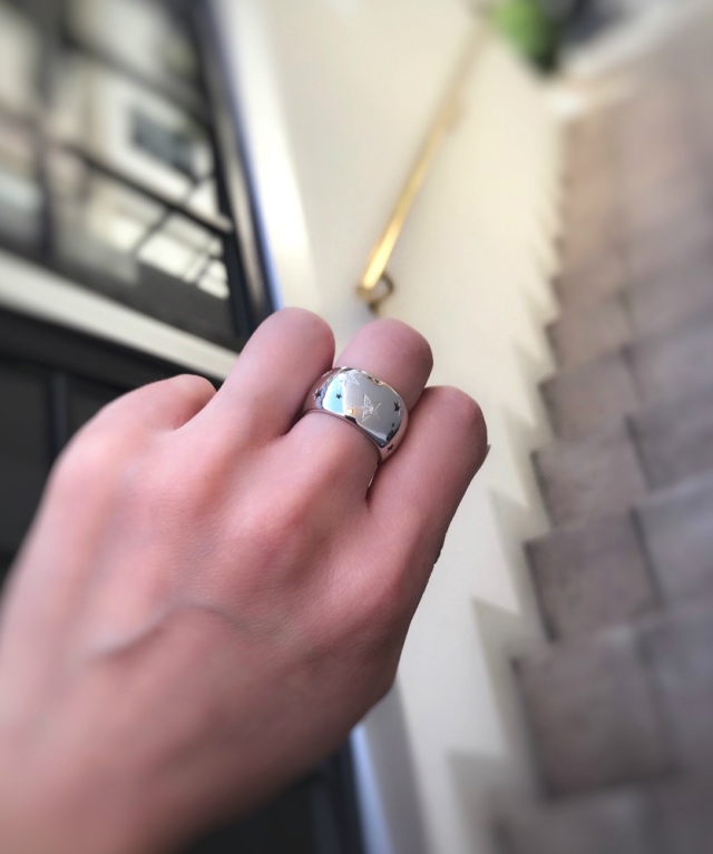 les desseins de DIEU 968 Love Star Ring Silver925/レデッサンドゥデュー ラヴ スター リング  シルバー925 [LINSION] 925スターリングシルバー クロス リング イエスキリストの指輪 宗教信仰ジュエリー TA509