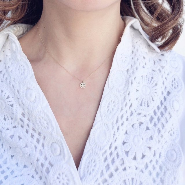 les dessins de DIEU K18YGダイヤ　スマイルネックレス les desseins de DIEU 338 Smile Necklace K18YG/レデッサンドゥ