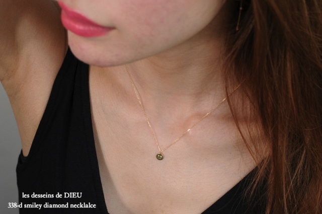 les desseins de DIEU 338D Smile Diamond Necklace K18YG/レデッサン