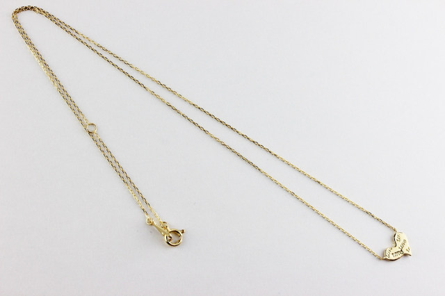 ete ハート型ネックレス Love刻印付き ete ハート型ネックレス Love刻印付き ete ハート型ネックレス Love