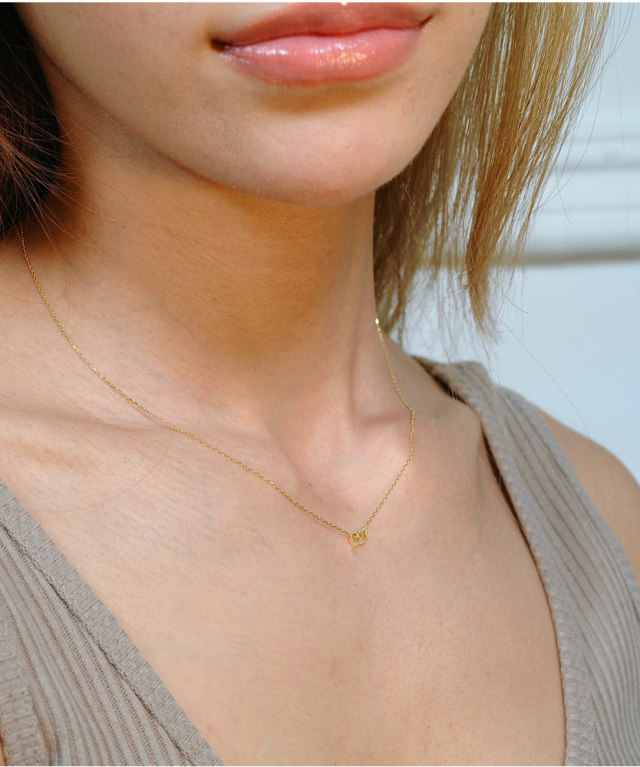 les desseins de DIEU 440 Cinnamon Roll Heart Necklace K18YG