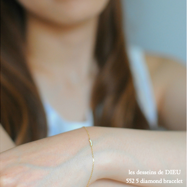 les desseins de DIEU 552 5 Diamond Bracelet K18YG/レデッサンドゥ  