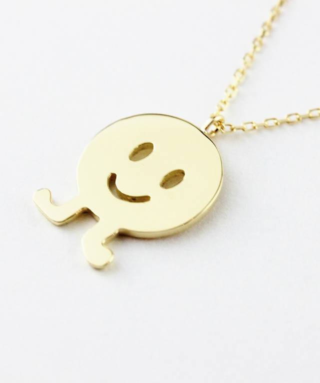 ハッピーフェイス ネックレス スマイル les desseins de DIEU 951 Happy Dance Smile Necklace K18YG/レ