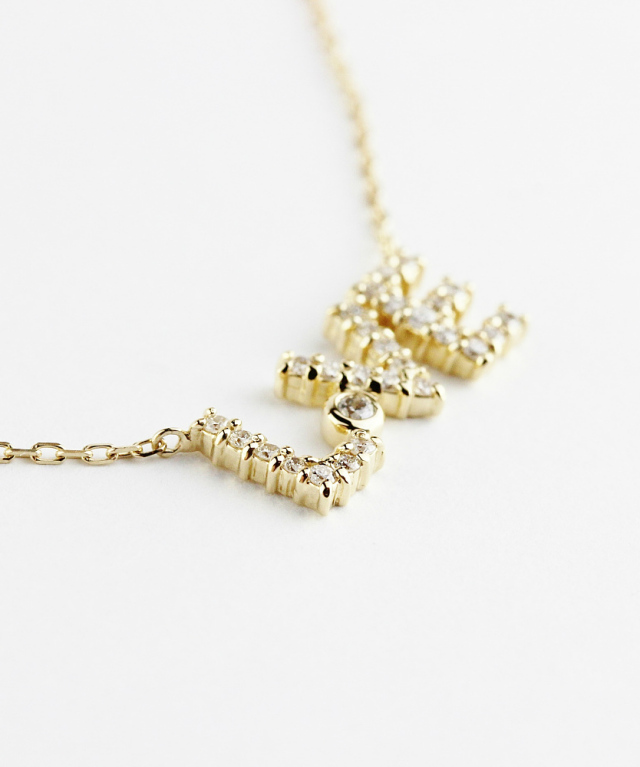 【hee'sさま専用】18kダイヤネックレスles desseins de les desseins de DIEU 560 Twin Vertical Bar Diamond Necklace