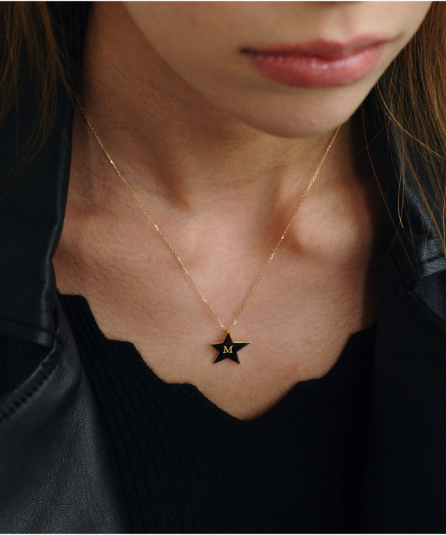 les desseins de DIEU 958 Shimmer Star Personalized Initial Number  