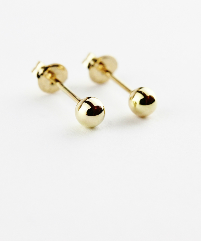 les desseins de DIEU 965 Gold Bits S Stud Earrings K18YG/レ