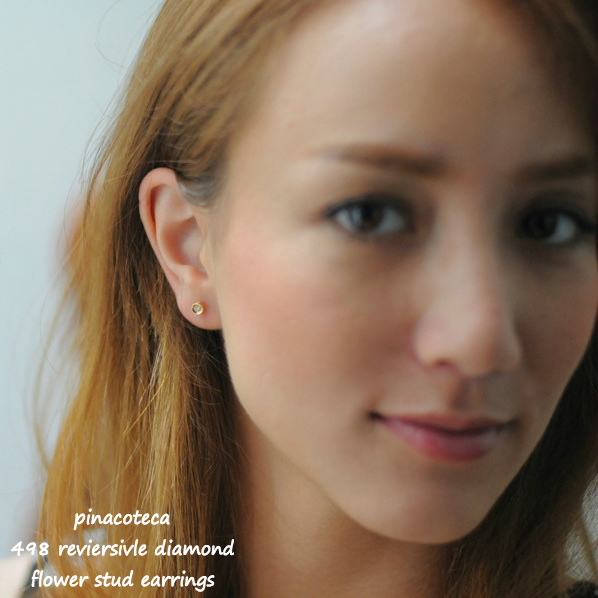 お花のシルエットをデザインしたやわらかなお花のピアス　K18PG FREAK'S STORE ピアス 「限定展開」フラワーフープピアス