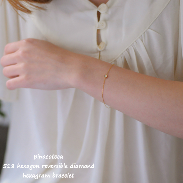 pinacoteca 518 Hexagon Reversible Diamond Hexagram Bracelet K18YG