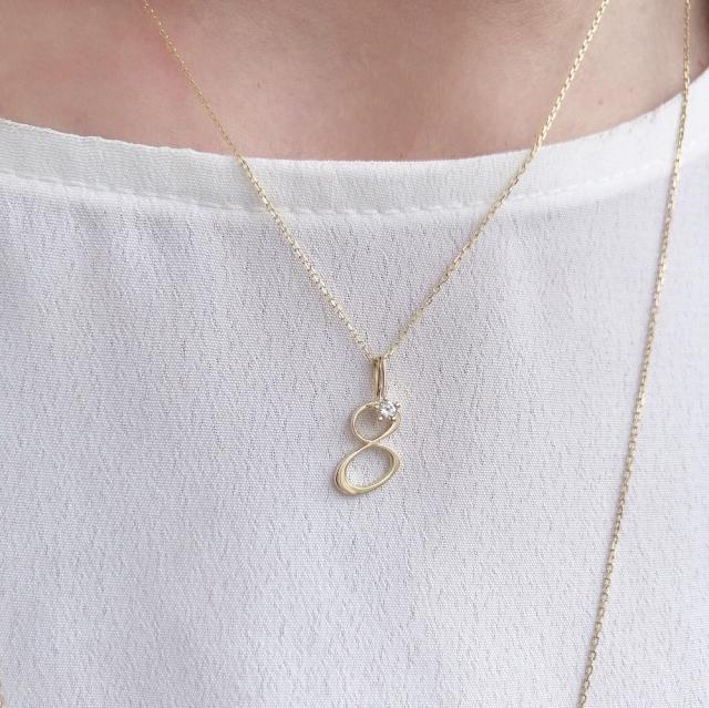 pinacoteca 527 5Prong Reversible Diamond Star Charm K18YG