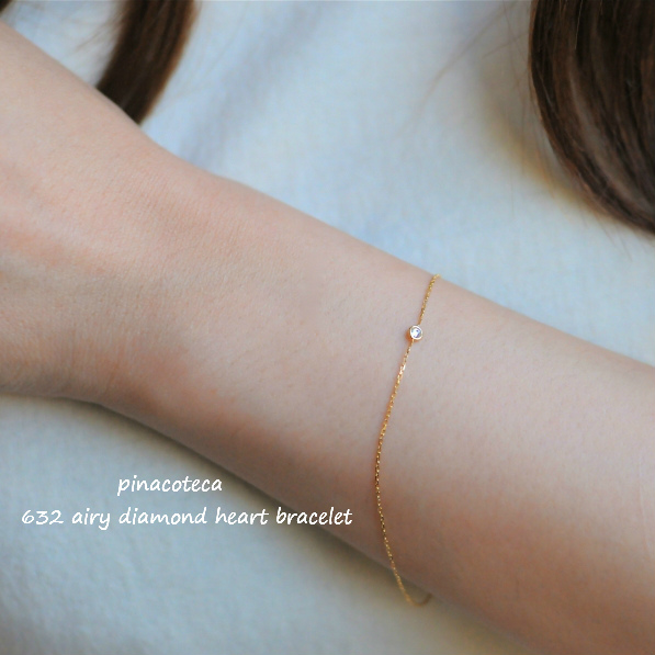 pinacoteca 632 Airy Diamond Heart Bracelet K18YG/ピナコテーカ  