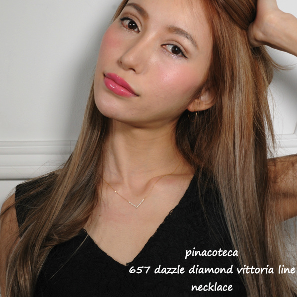 pinacoteca 657 Dazzle Diamond Vittoria Line Necklace K18YG