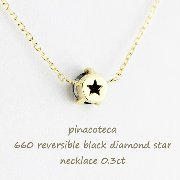 pinacoteca 660 5Prong Reversible Black Diamond Star Necklace K18YG