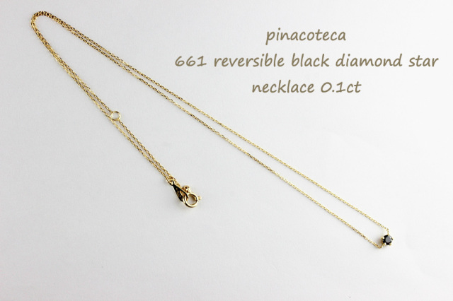 pinacoteca 661 5Prong Reversible Black Diamond Star Necklace K18YG