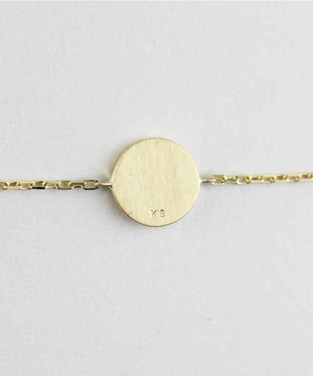 pinacoteca 674 Stamp Initial Number Bracelet K18YG